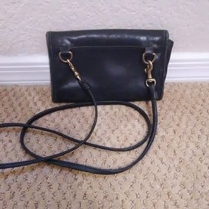Vintage Coach Black leather crossbody